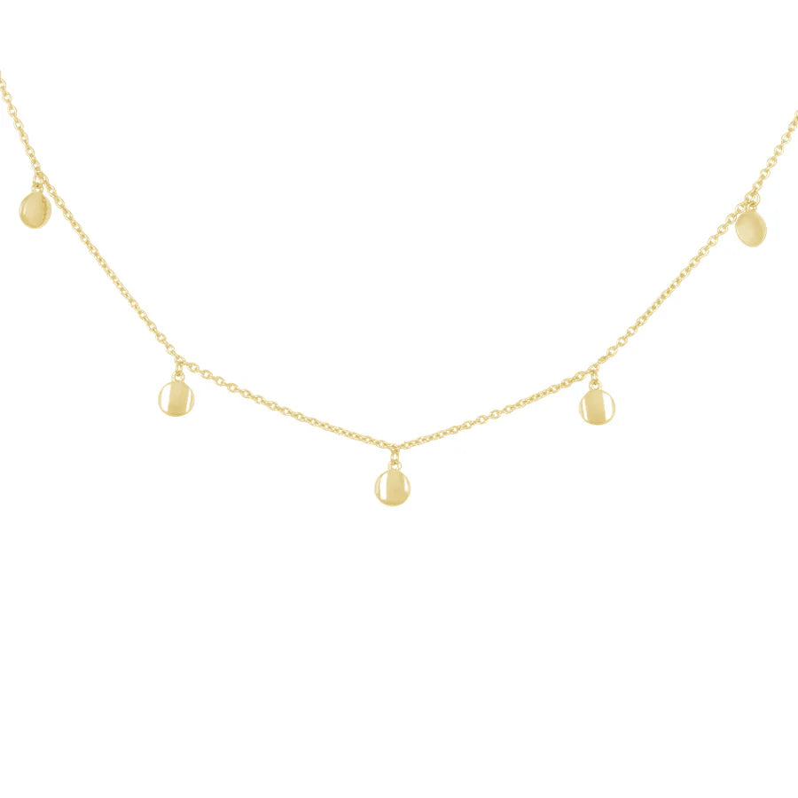 Gold Coin Dot Necklace