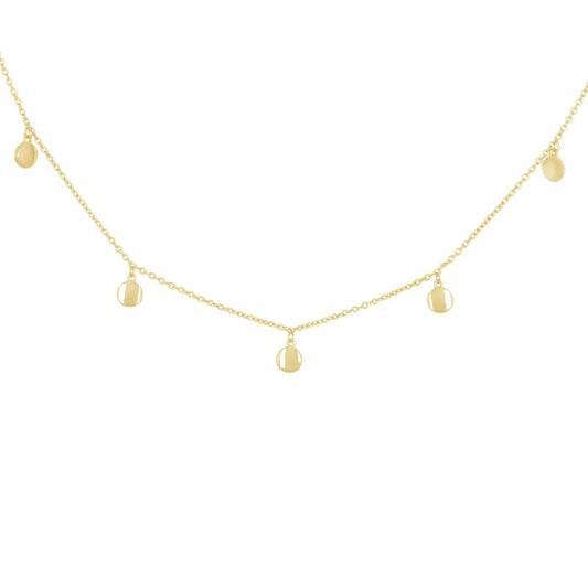 Gold Coin Dot Necklace