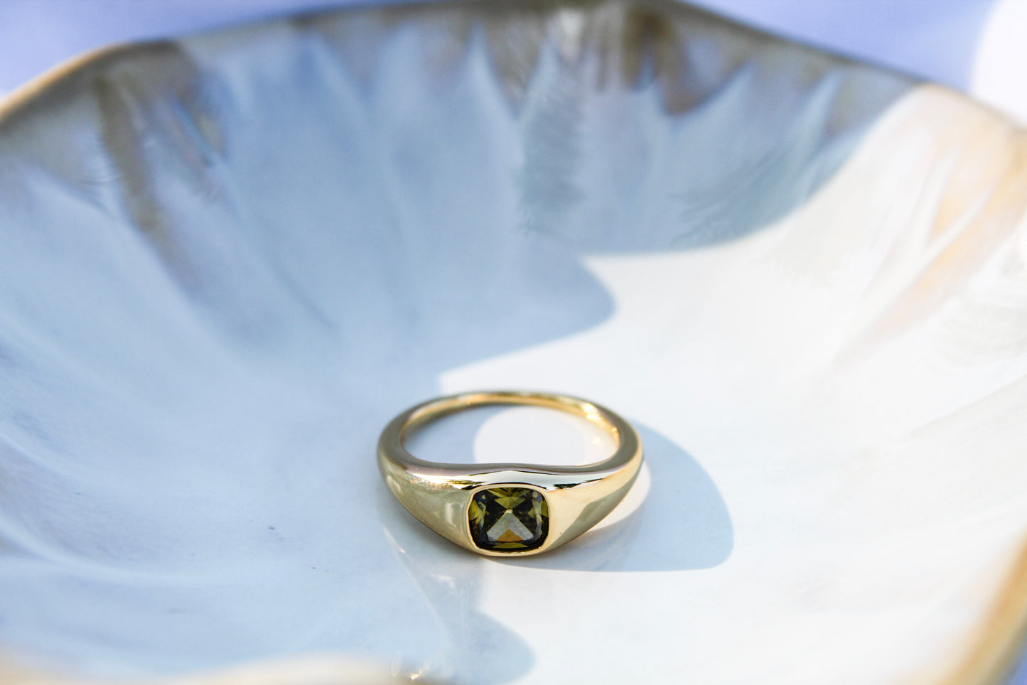 Green Signet Ring