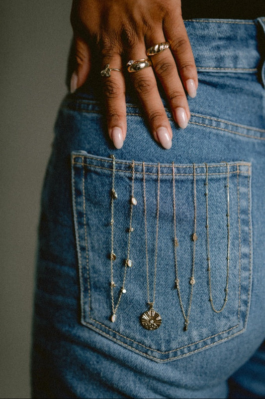 Sunrise Round Pendant Necklace