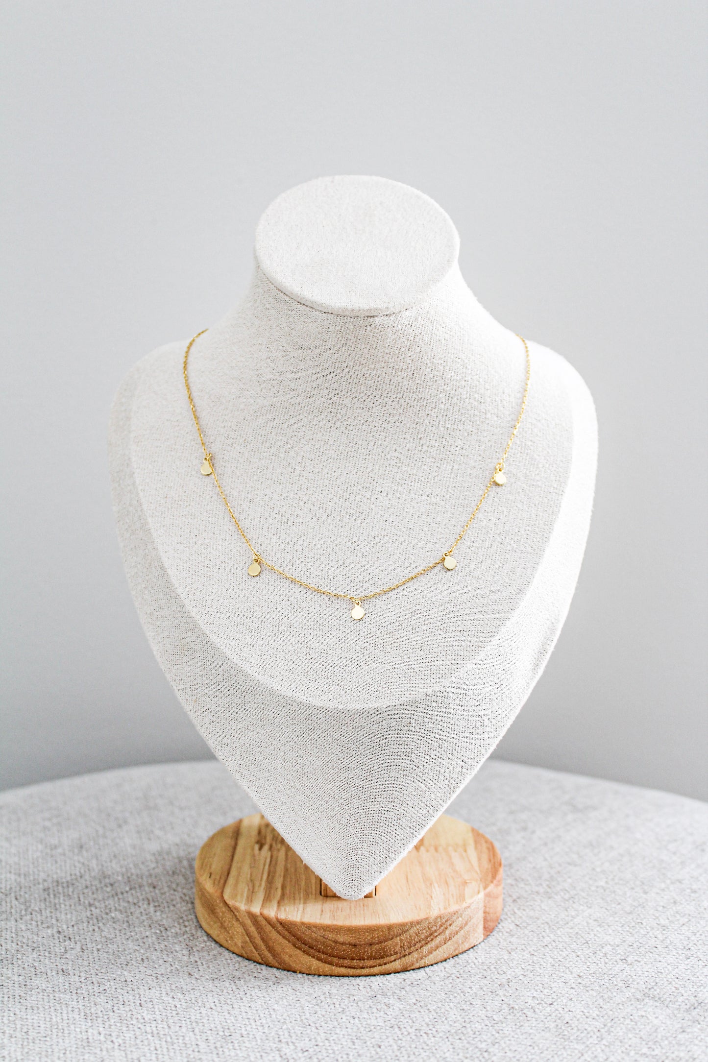 Gold Coin Dot Necklace